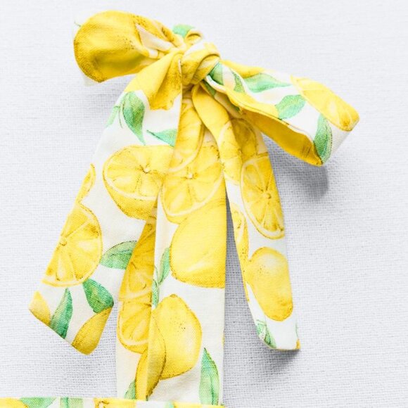 PRINTED LINEN BLEND MINI DRESS - Picture 10 of 10